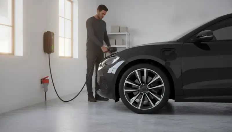 Die wallbox 11kw förderfähig typ 2 app steuerung e auto laden garage fi integriert smart test leistung set modern im Fokus
