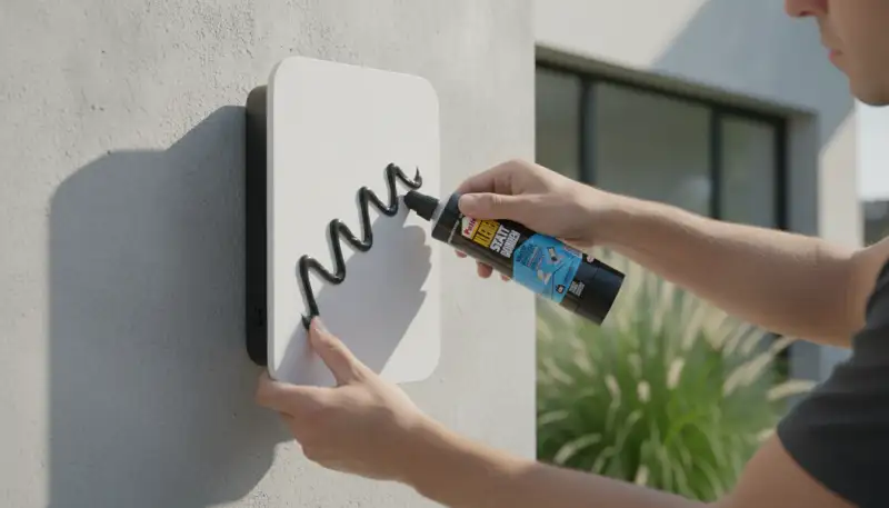 Wallbox kleben: Sicherer Halt draußen