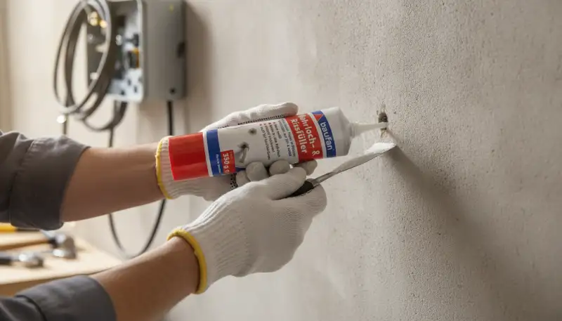 Wandunebenheiten für Wallbox ausgleichen